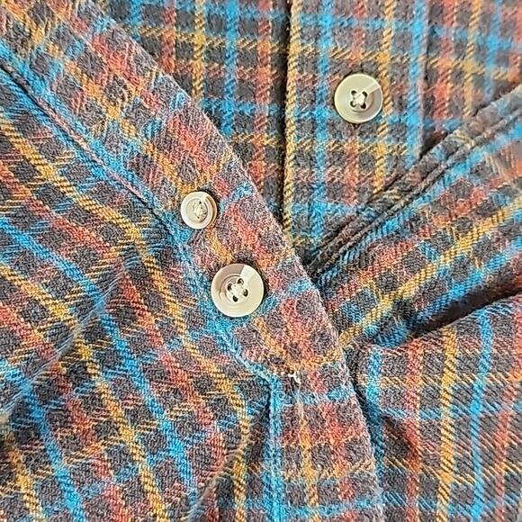 Bob Timberlake Mens Sz XLT Flannel Plaid Button Down Long Sleeve Shirt - Picture 5 of 12